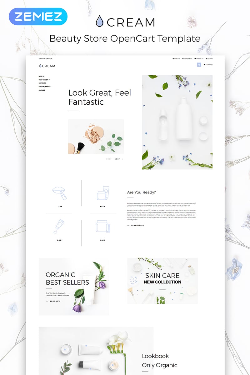 Cream - Beauty Supply eCommerce Clean №83968