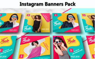 Fashion Instagram Banner Social Media Template. Psd