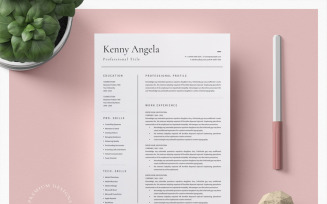 Kenny Angela Professional Resume Template