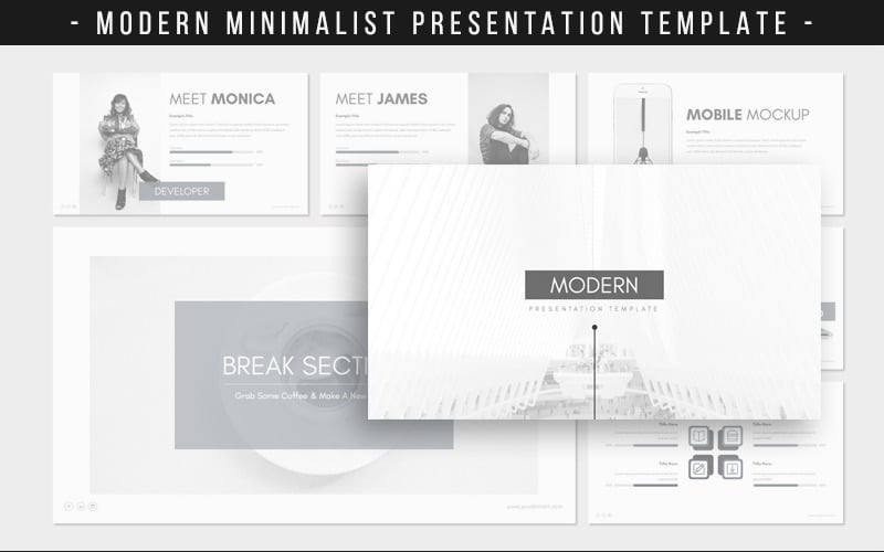 MODERN Minimalist Presentation PowerPoint template PowerPoint Template