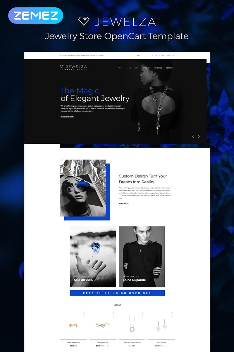 Responsive Jewelza - Gems Multipurpose Stylish Opencart #83969