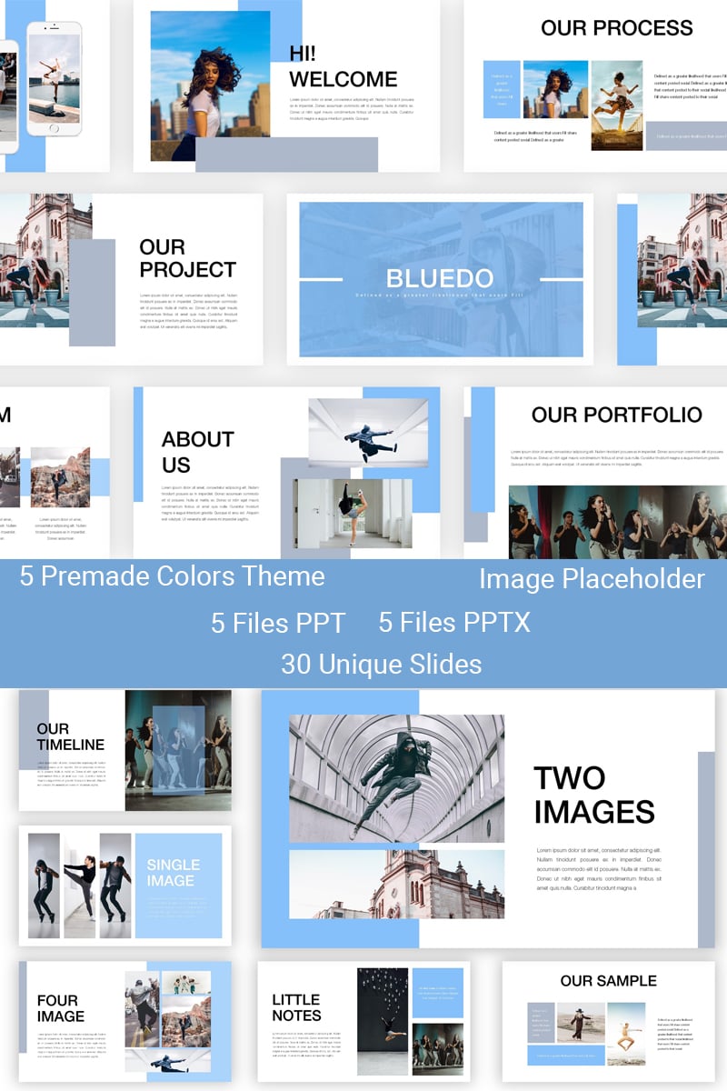 Szablon PowerPoint Bluedo - Creative Dance #83908 - zrzut ekranu