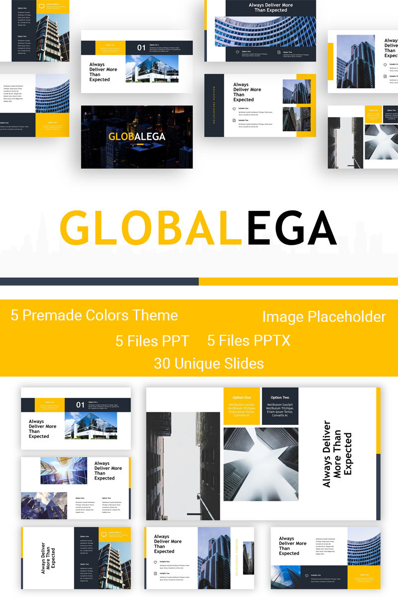 Szablon PowerPoint Globalega - Creative Building #83910 - zrzut ekranu