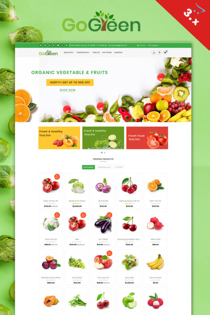 Template #84037 Organic Ecommerce Webdesign Template - Logo template Preview
