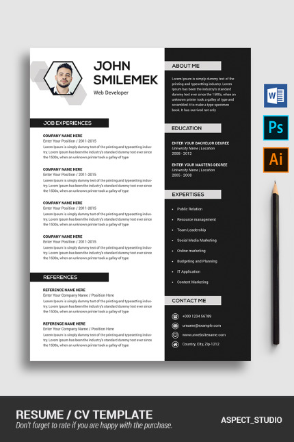 Template #84062 Page Resume Webdesign Template - Logo template Preview