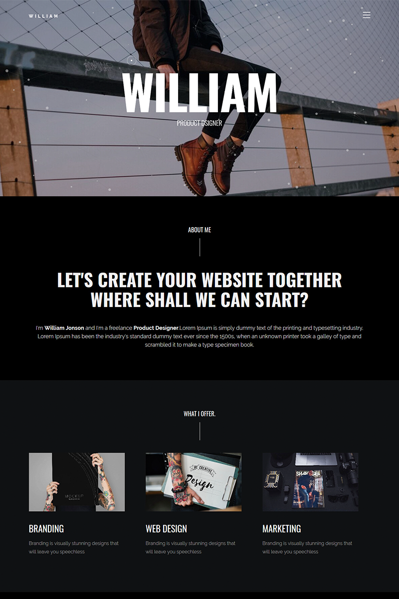 Vella - Creative Portfolio Showcase Landing Page Template