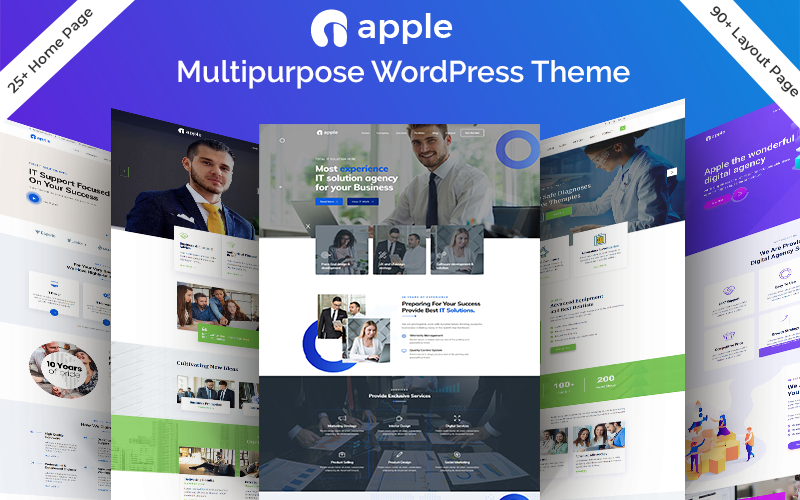 "Apple - Multipurpose" 响应式WordPress模板 #84004