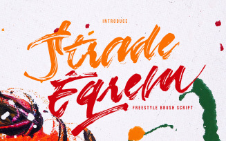 Strade Eqrem | Freehand Brush Cursive Font