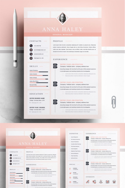 Template #84107 Page Resume Webdesign Template - Logo template Preview