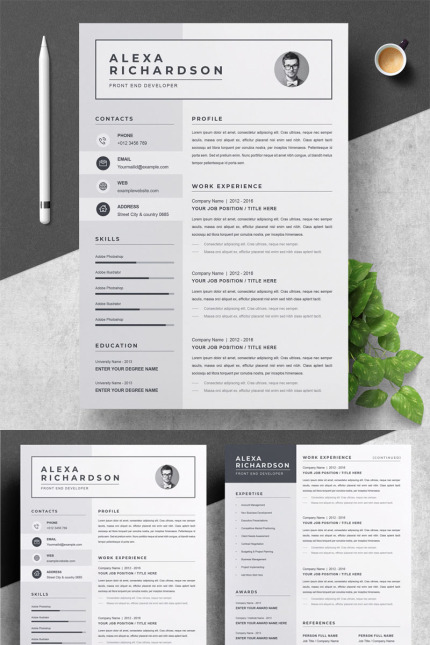 Template #84175 Page Resume Webdesign Template - Logo template Preview