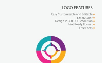 Colorful Compass Logo Template