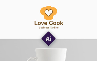 Love Cook Logo Template