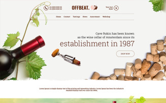 Offbeat - Wine Company PSD Template