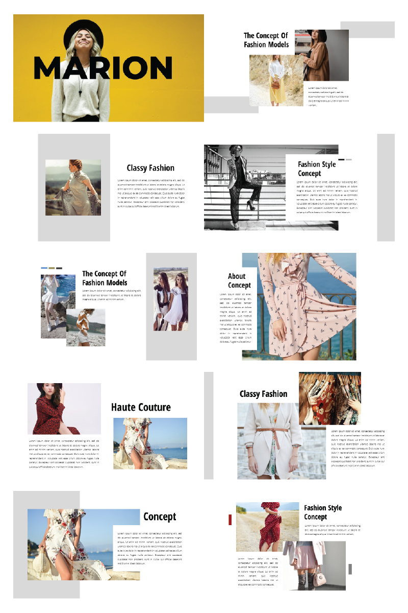 Marion - Fashion PowerPoint template