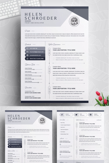 Template #84364 Page Resume Webdesign Template - Logo template Preview