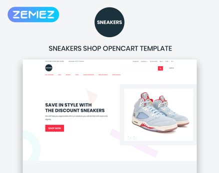Sneakers - Shoe Store eCommerce Clean OpenCart Template