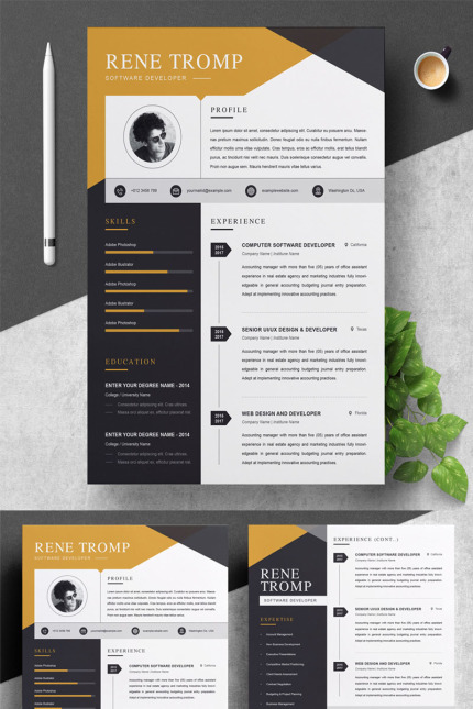 Template #84378 Page Resume Webdesign Template - Logo template Preview