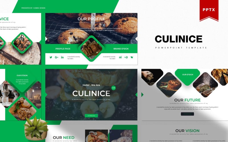 Culinice | PowerPoint template PowerPoint Template