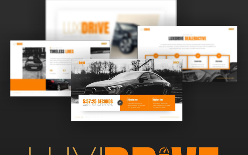 Luxidrive - Automotive PowerPoint template PowerPoint Template