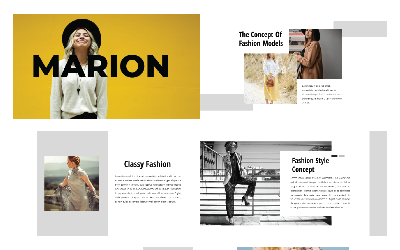 Marion - Fashion PowerPoint template PowerPoint Template