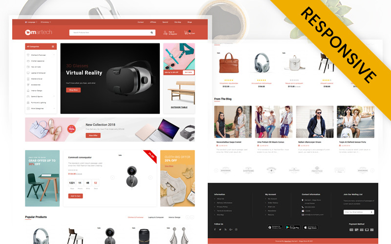 Martech - Mega Store OpenCart Responsive Template OpenCart Template