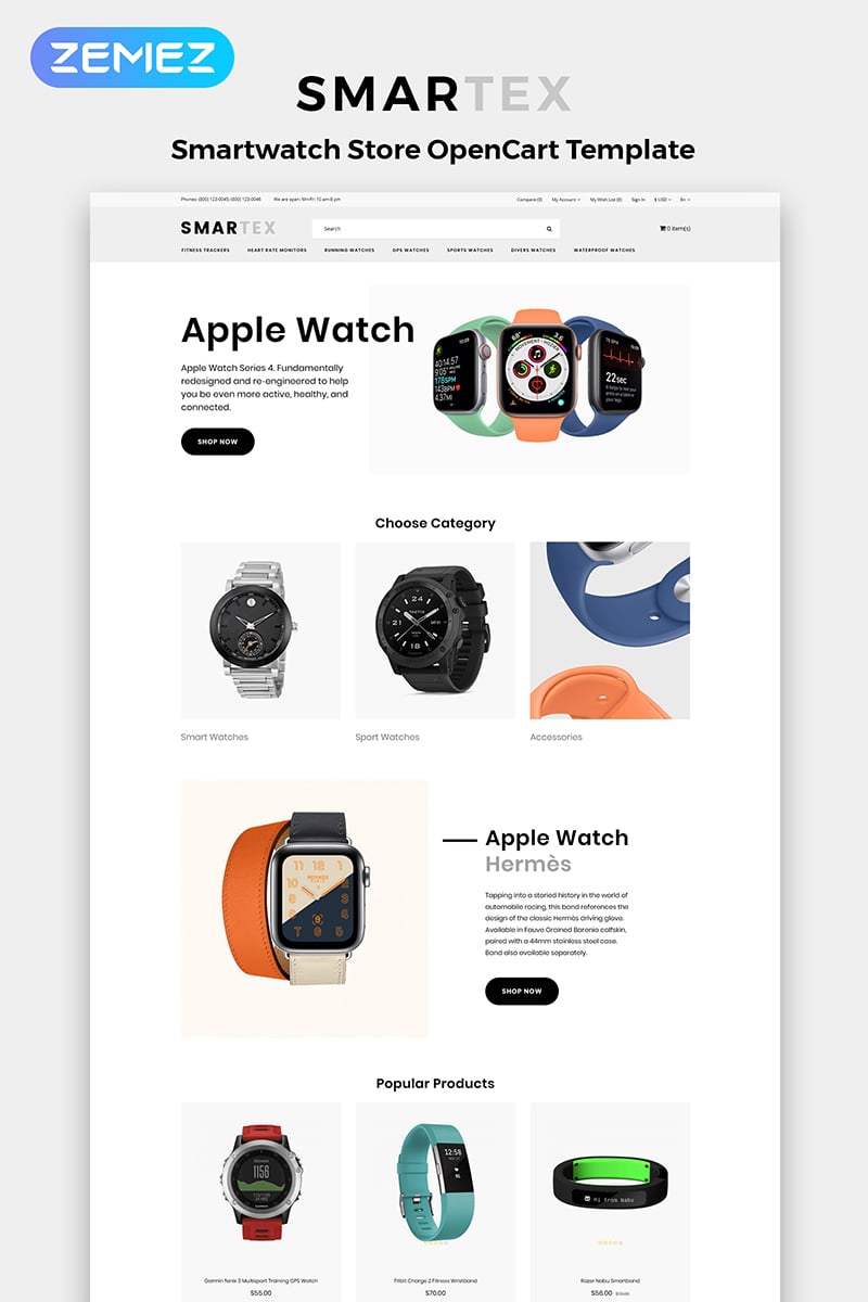 Responsive Smartex - Electronics Store Multipage Clean Opencart #84368 - Ekran resmi