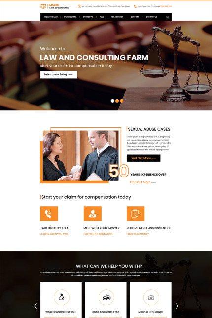 Template #84411 Firm Lawyer Webdesign Template - Logo template Preview