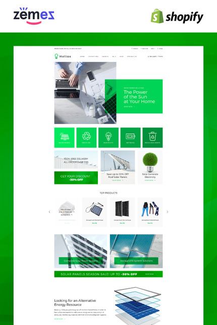 Template #84427 Recycling Solar Webdesign Template - Logo template Preview