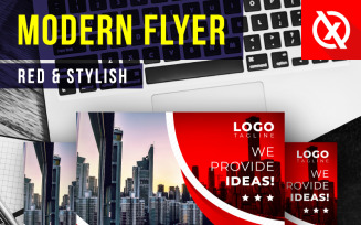 Stylish Red Business Flyer Design