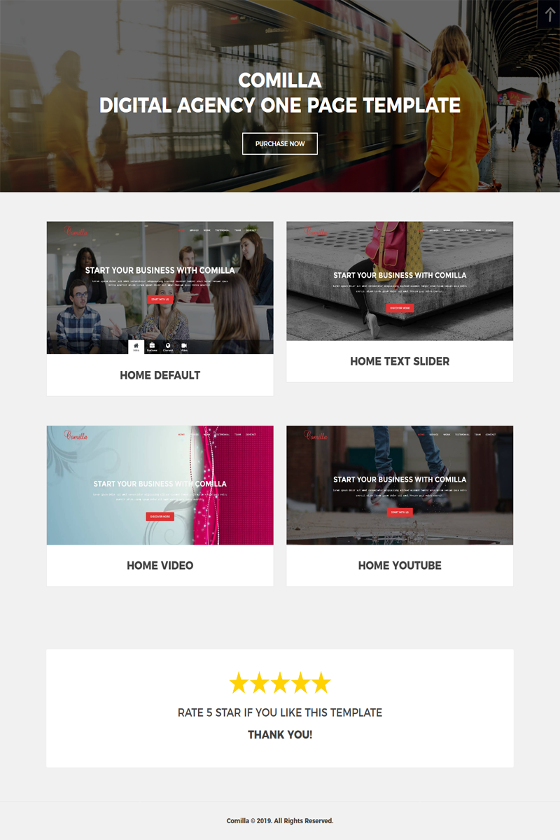 Comilla - Digital Agency Landing Joomla 5 Template