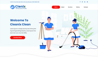 Cleanix - Cleaning Company PSD Template