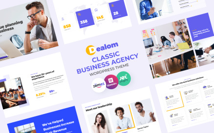 Dealom - Classic Business Agency Elementor WordPress Theme