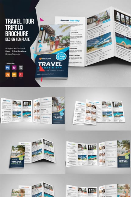 Template #84698 Resort Brochure Webdesign Template - Logo template Preview