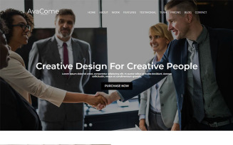 AvaCome Creative Bootstrap HTML5 Template Landing Page Template