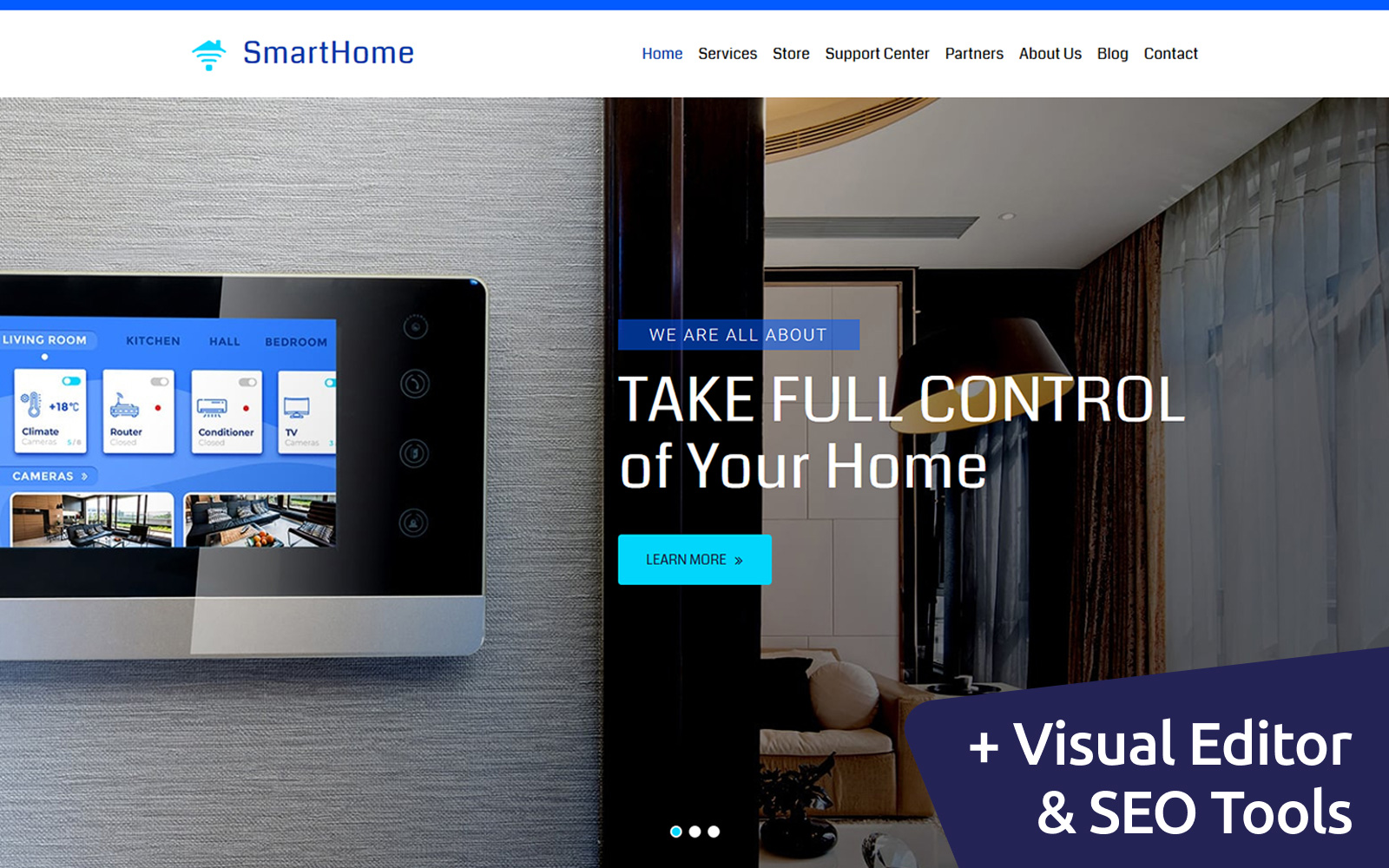 Moto CMS 3 Template namens "Smart Home" #84608