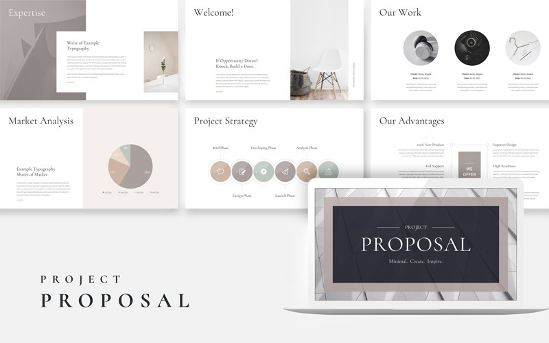 Project Proposal Business Plan PowerPoint template PowerPoint Template