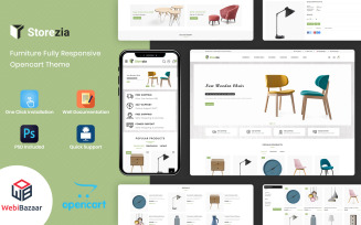 Storezia - 3 Furniture Store OpenCart Template