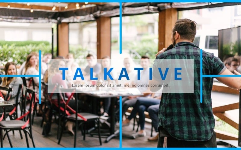 Talkative - Elite Business PowerPoint template PowerPoint Template