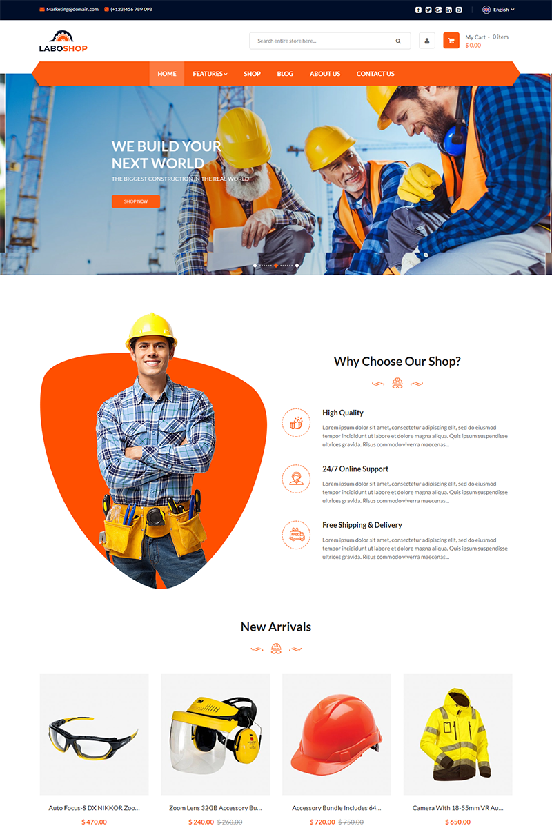 Tema Magento "LaboShop - Multipurpose" #84625 - captura de pantalla