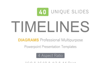 Timelines Diagrams Presentation PowerPoint template