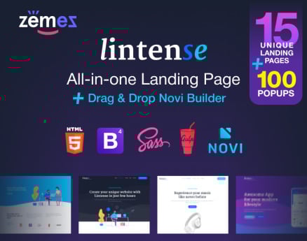 Lintense - All-in-one Landing Page Template