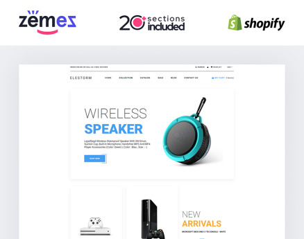 Elestorm - Electronics Store eCommerce Clear Shopify Theme