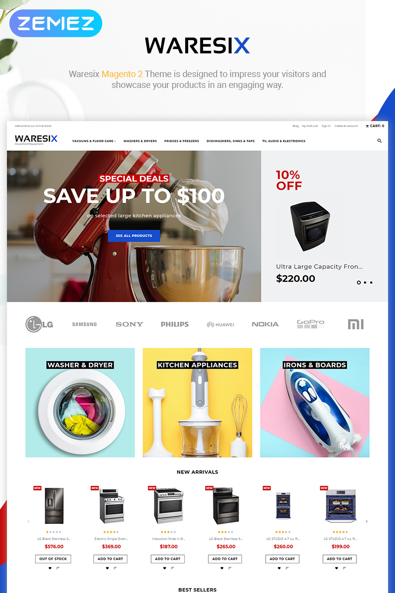 "Waresix - Household Equipment" Responsive Magento Thema №84722 - screenshot