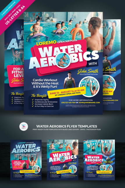 Template #84882 Aqua Aerobics Webdesign Template - Logo template Preview