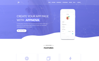 Appnova - App Landing Page Template