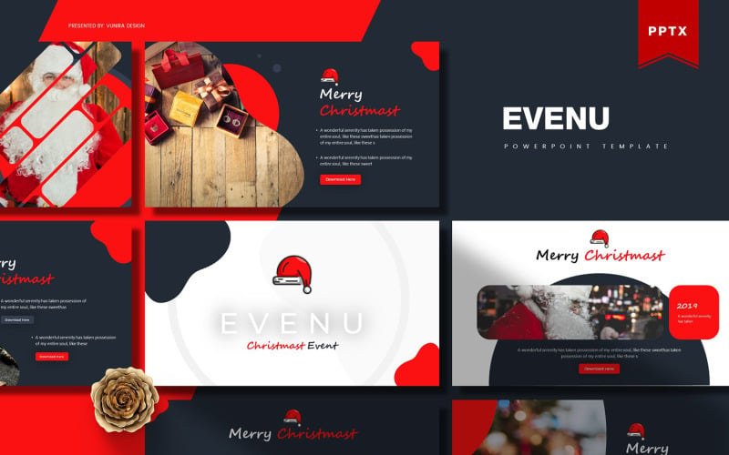 Evenue Christmas | PowerPoint template PowerPoint Template