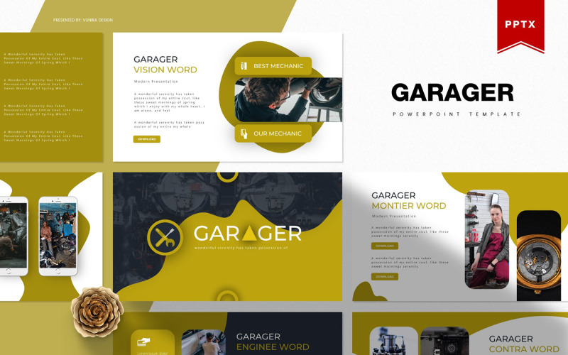 Garager | PowerPoint template PowerPoint Template