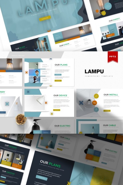 Template #84909 Light Electricity Webdesign Template - Logo template Preview