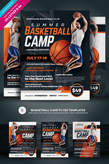 Kit Graphique #84982 Balle Basket Web Design - Logo template Preview