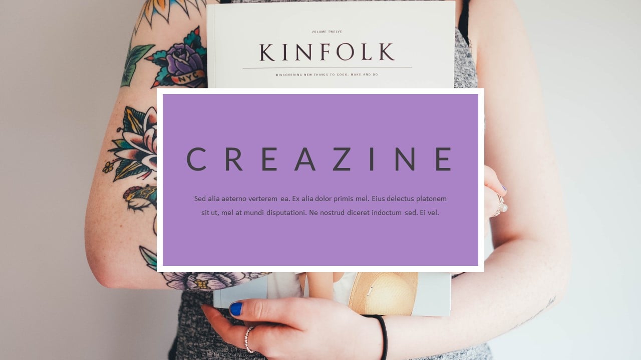 Creazine - Creative Magazine Google Slides - screenshot